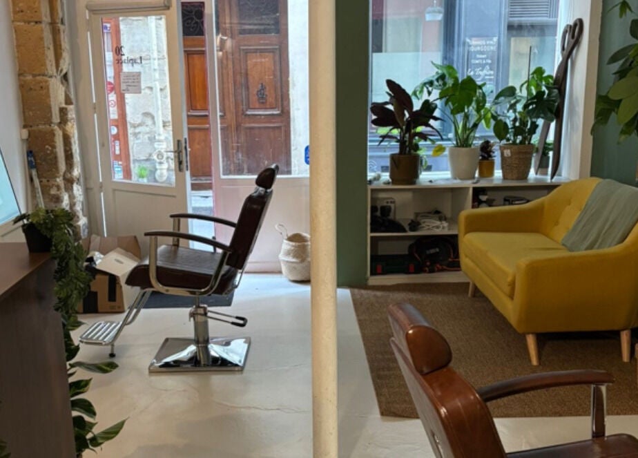 Intérieur élégant de Bj Studio à Paris, Île-de-France, FR, avec fauteuil et plantes vertes.