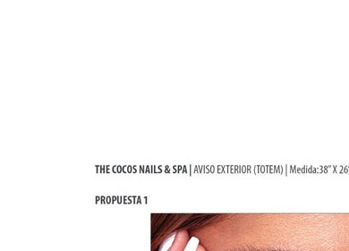 The Coco´s Nail & Spa signage proposal highlighting elegant design in Miami, Florida, US.