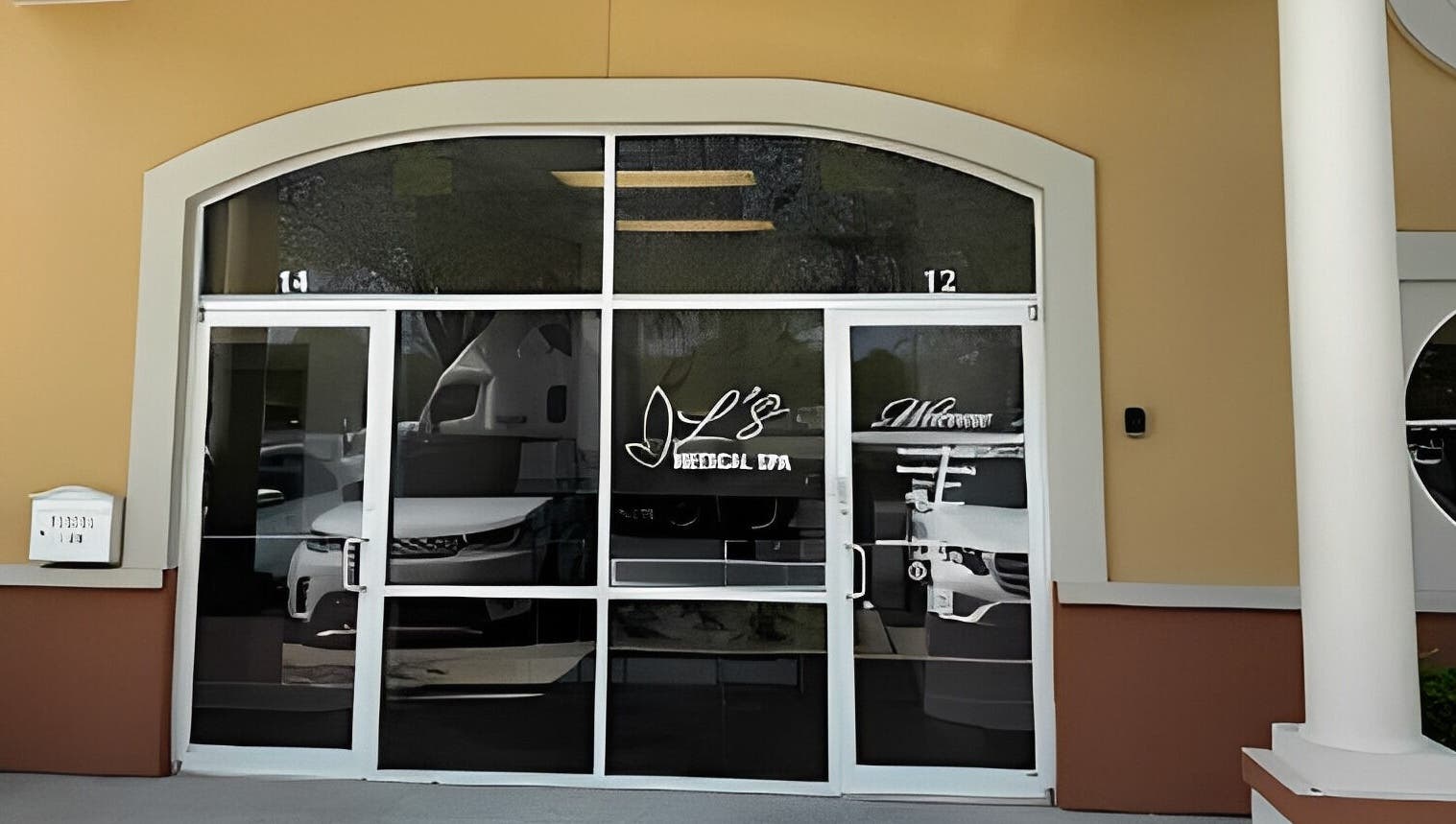 Front view of LS Medical Spa and Institute in Orlando, Florida, US, showcasing sleek, inviting entrance.