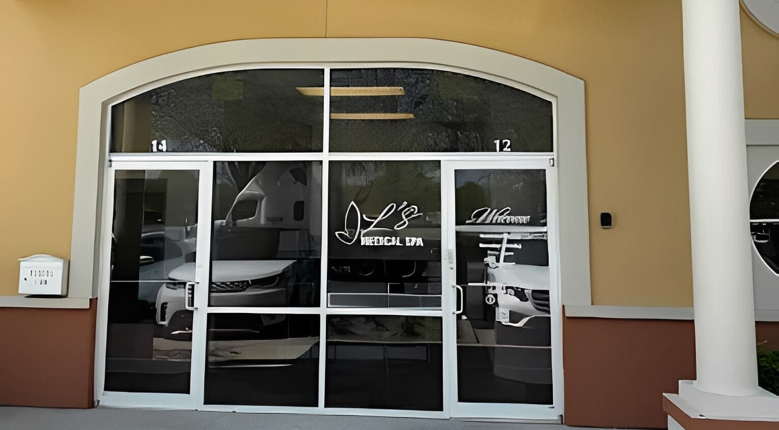 Front view of LS Medical Spa and Institute in Orlando, Florida, US, showcasing sleek, inviting entrance.