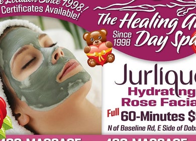 A woman enjoying a hydrating facial at The Healing Arts Day Spa in Mesa, Arizona, US.
