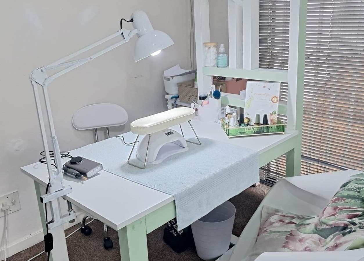 Petal and Polish - Table View in Cape Town, Western Cape, ZA. Nail service setup with lamp, chair, and nail tools.