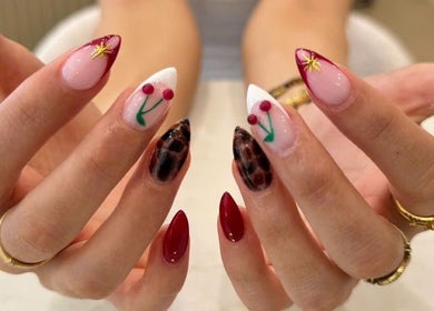 Elegant nail art at Lashology- Lashes and Nails by Anna in Melbourne, Victoria, AU featuring intricate designs.