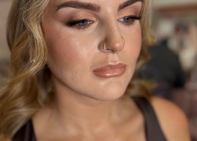 Close-up of expertly done makeup at Poppy’s Make Up & Beauty Bar, Redditch, England, GB.