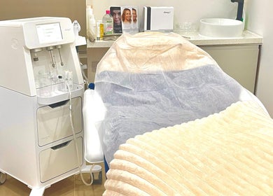 Treatment room at NovaLx Aesthetics Clinic in Brierley Hill, England, GB featuring skincare equipment.