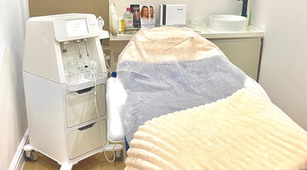 Treatment room at NovaLx Aesthetics Clinic in Brierley Hill, England, GB featuring skincare equipment.