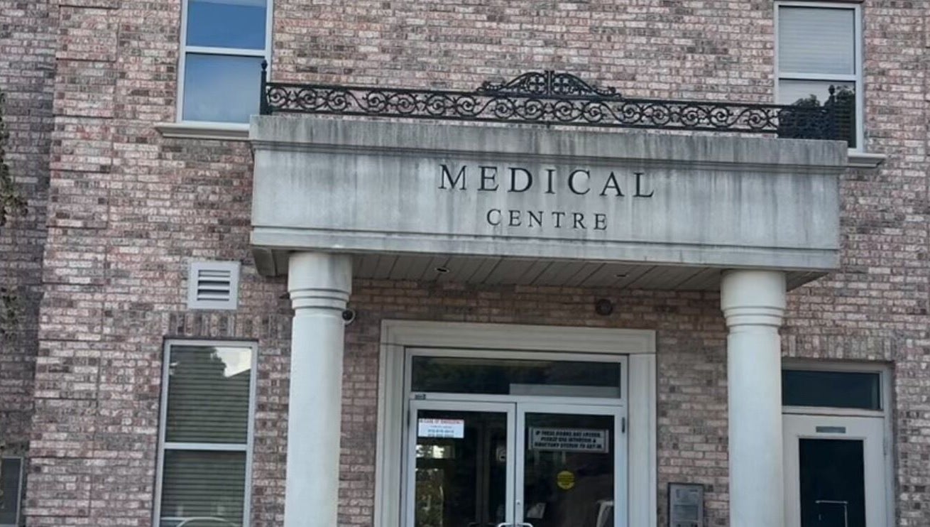Entrance of Glamify Wellness Spa in Vaughan, Ontario, CA, showcasing elegant facade and inviting atmosphere.