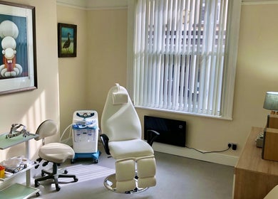 Calm and professional treatment room at Nationwide ear wax removal, Bolton, England, GB.