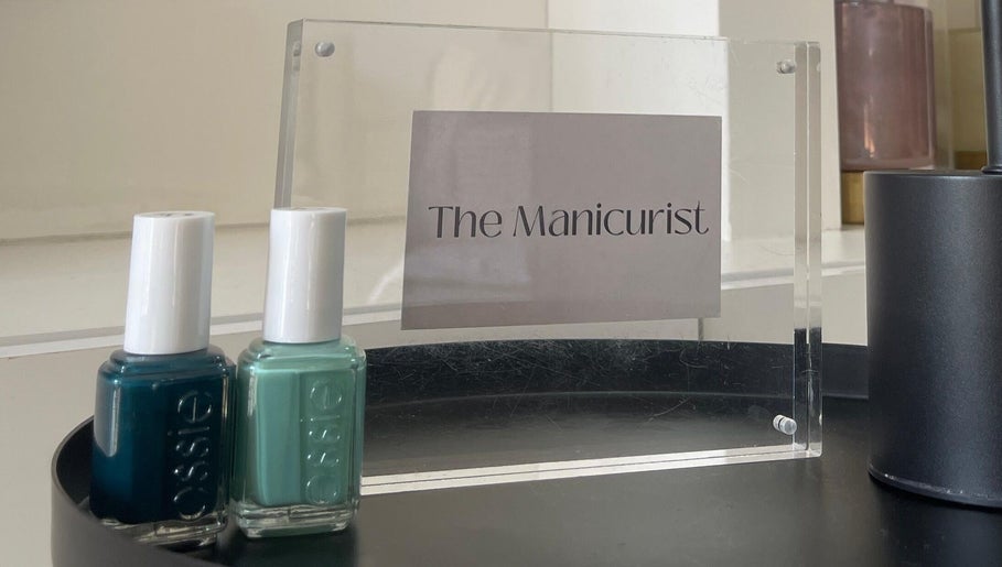 The Manicurist logo and nail polish on display in Dubai, Abu Dhabi, AE.