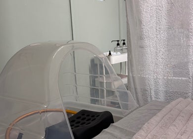 Relaxing treatment area at Kc Aesthetics And Head Spa, Neyland, Wales, GB with advanced spa equipment.