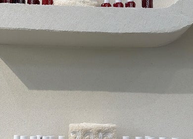 Smooth, light-colored wall at Zan Beauty | زان بيوتي, Riyadh, Riyadh Province, SA.