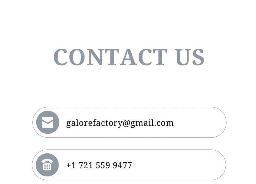 Contact information for Galore Factory Beauty Lounge, Philipsburg, SX. Email and phone details.