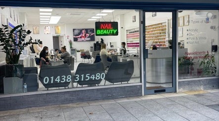 View of Medispa Naturhouse in Stevenage, England, GB, showcasing bright interior nail salon setup.