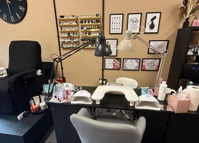 Nail treatment area at Nails by Sara, Port Glasgow, Scotland, GB. Cozy setup with essentials and decor.