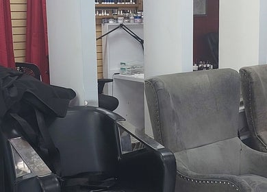 Comfortable seating and stylish interior at Transformation Beauty - Barber in George Town, George Town, KY.