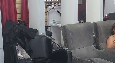 Comfortable seating and stylish interior at Transformation Beauty - Barber in George Town, George Town, KY.