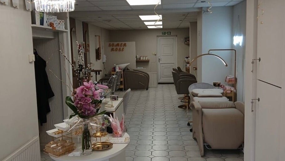 Elegant interior of Hair by Jess Marie, Great Sankey, England, GB, showcasing stylish chairs and decor.