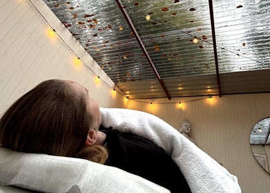 Relaxation at FORREST Beauty & Wellness, County Wexford, IE with serene lighting and tranquil decor.