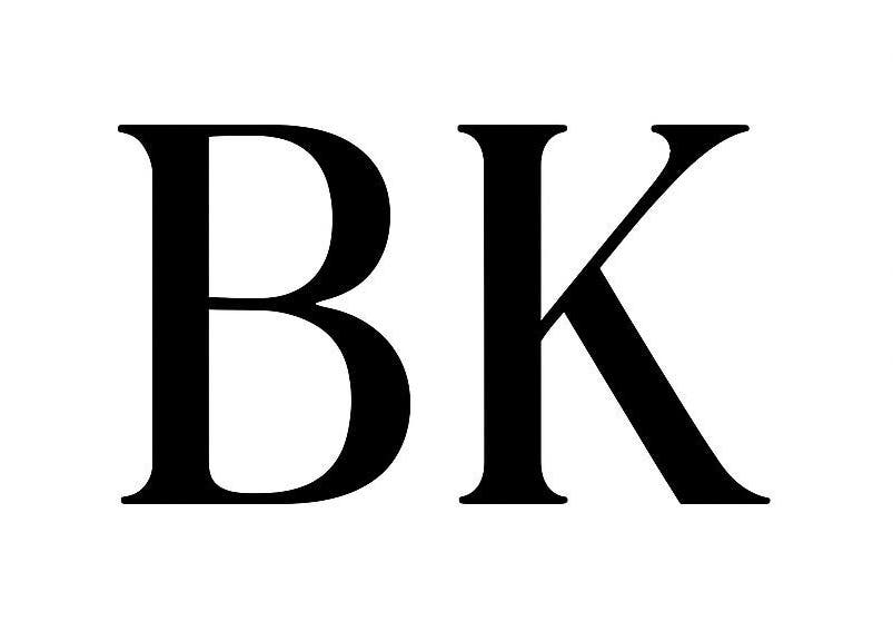Logotipo de BK en blanco y negro para Kobido & Ayurvedic, Madrid, Comunidad De Madrid, ES.