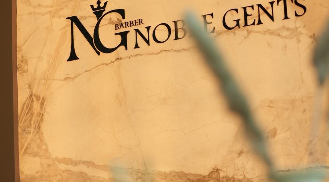 Elegant Noble Gents sign on marble wall, Riyadh, Riyadh Province, SA, showcasing luxury venue.