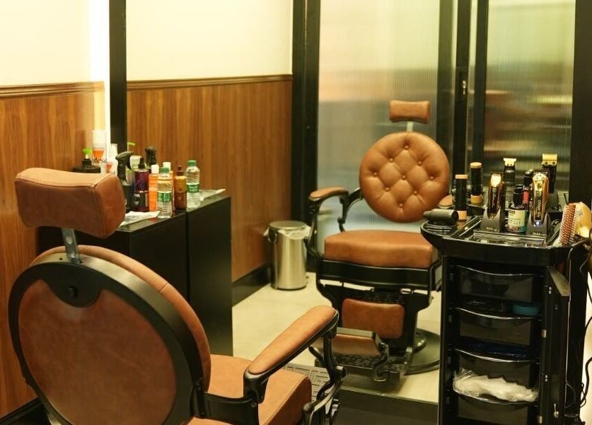 Elegant barber chair setup at Noble Gents, Riyadh, Riyadh Province, SA offering professional grooming.