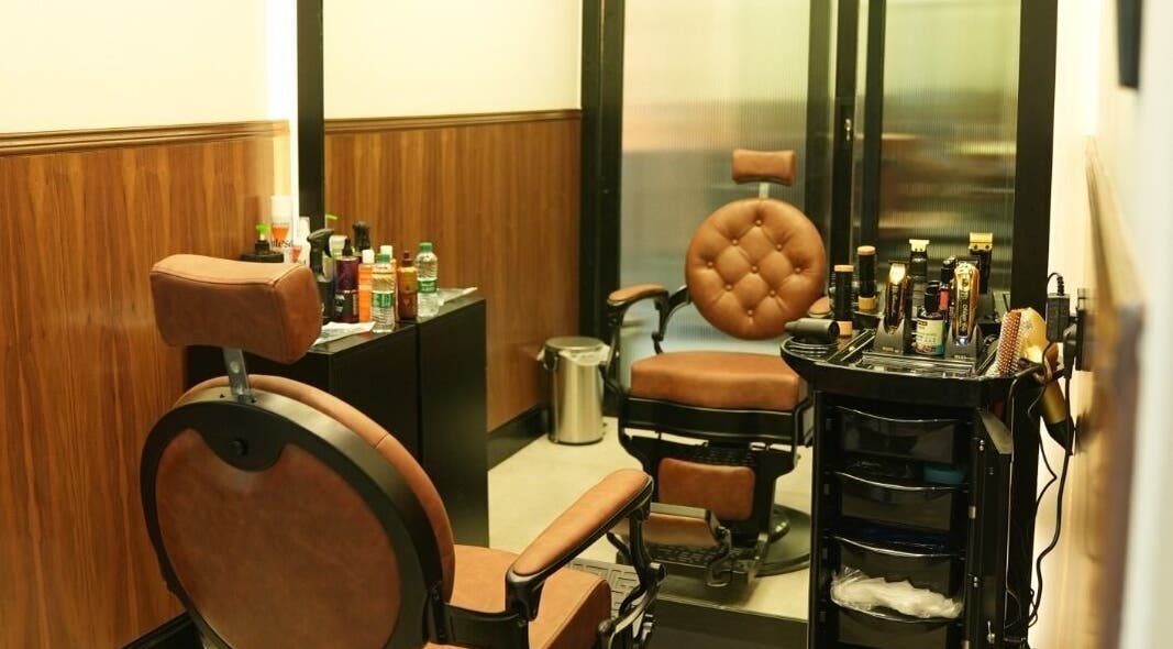 Elegant barber chair setup at Noble Gents, Riyadh, Riyadh Province, SA offering professional grooming.