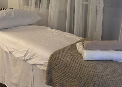 Relaxing massage bed setup at Contourista London - Mobile Services, London, England, GB.