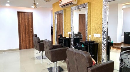 Modern salon chairs at Jawed Habib Unisex Salon - WHITEFIELD, Nallurhalli, Bengaluru, Karnataka, IN.