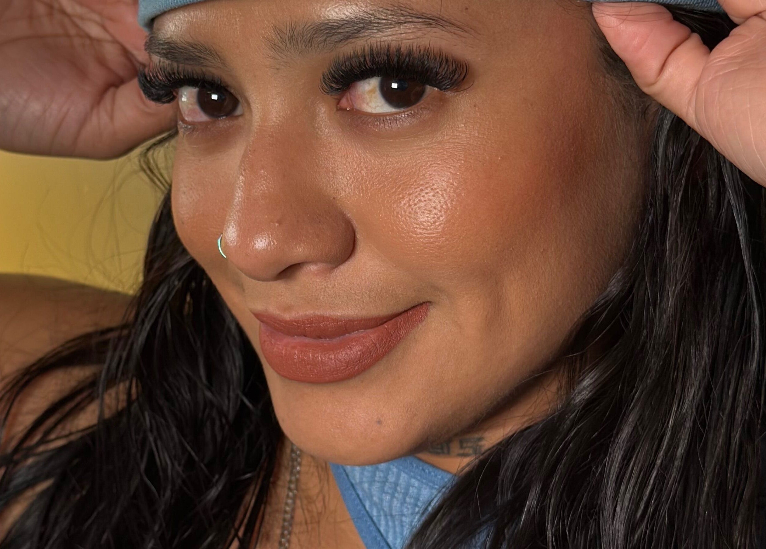 Close-up of a person with radiant skin at Fernanda Martínez, Ciudad Del Carmen, Campeche, MX.