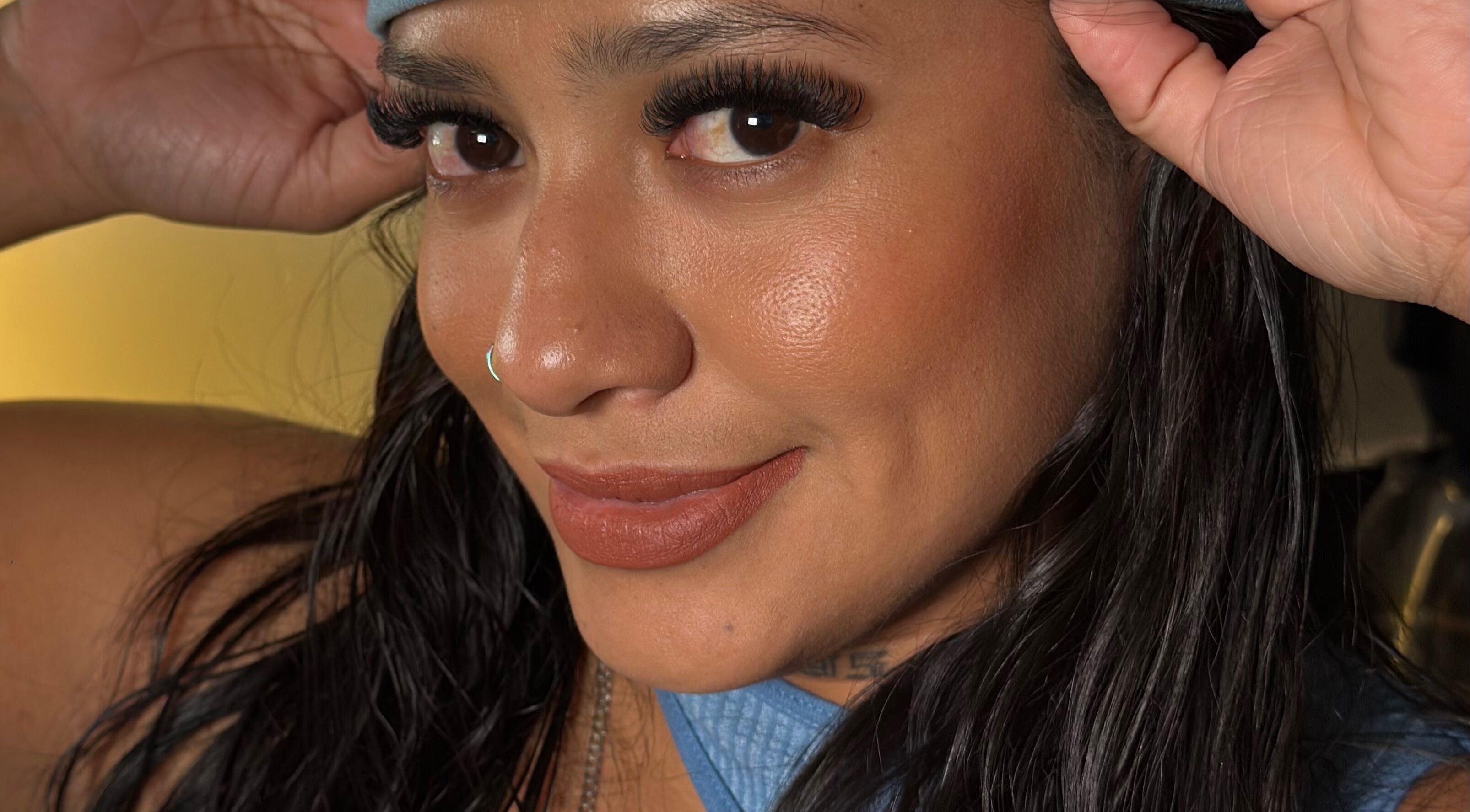 Close-up of a person with radiant skin at Fernanda Martínez, Ciudad Del Carmen, Campeche, MX.