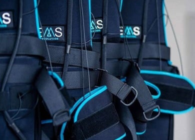 EMS equipment at Burn Studio, Gqeberha, Eastern Cape, ZA, showcasing cutting-edge fitness technology.