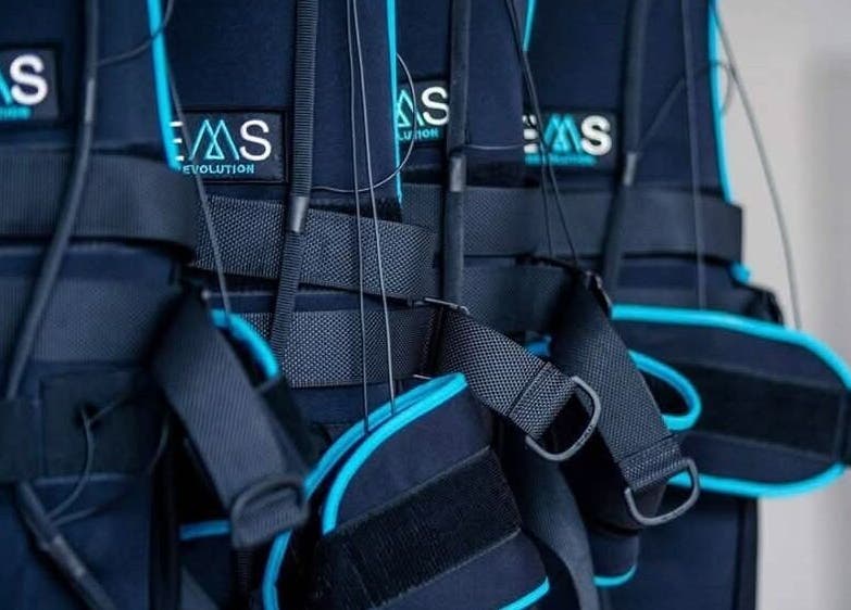 EMS equipment at Burn Studio, Gqeberha, Eastern Cape, ZA, showcasing cutting-edge fitness technology.