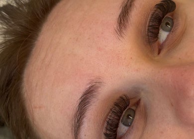 Close-up of eyelash extensions at Lashesby.S.Louisex in Wombwell, England, GB.