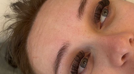 Close-up of eyelash extensions at Lashesby.S.Louisex in Wombwell, England, GB.