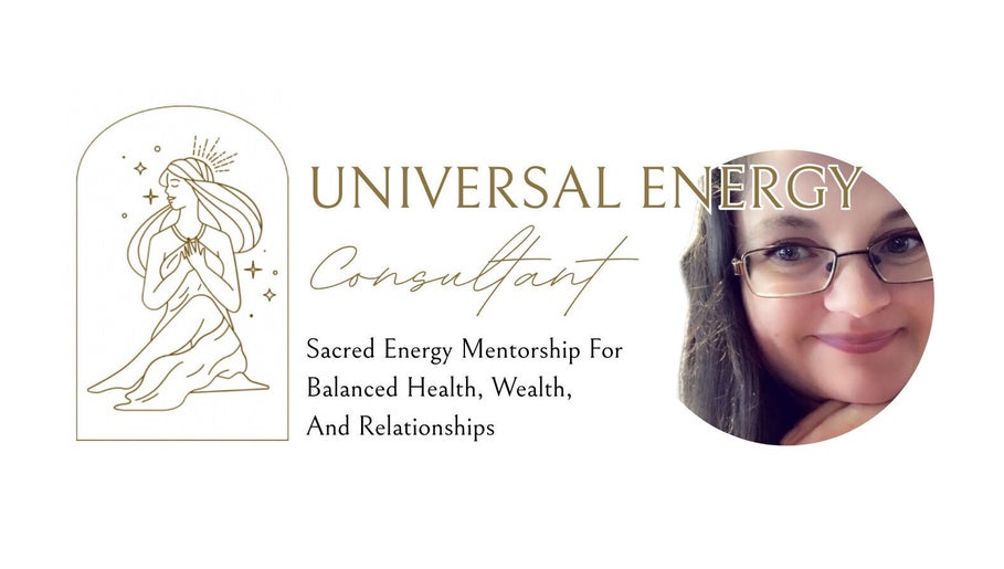 The Universal Energy Consultant logo with a woman's face in London, England, GB.