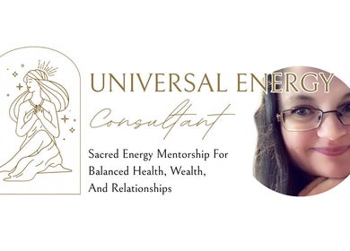 The Universal Energy Consultant logo with a woman's face in London, England, GB.