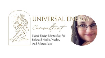 The Universal Energy Consultant logo with a woman's face in London, England, GB.