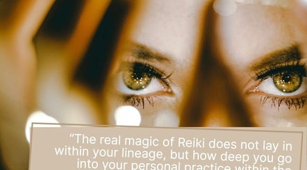 Focused eyes and Reiki quote at The Universal Energy Consultant, London, England, GB.