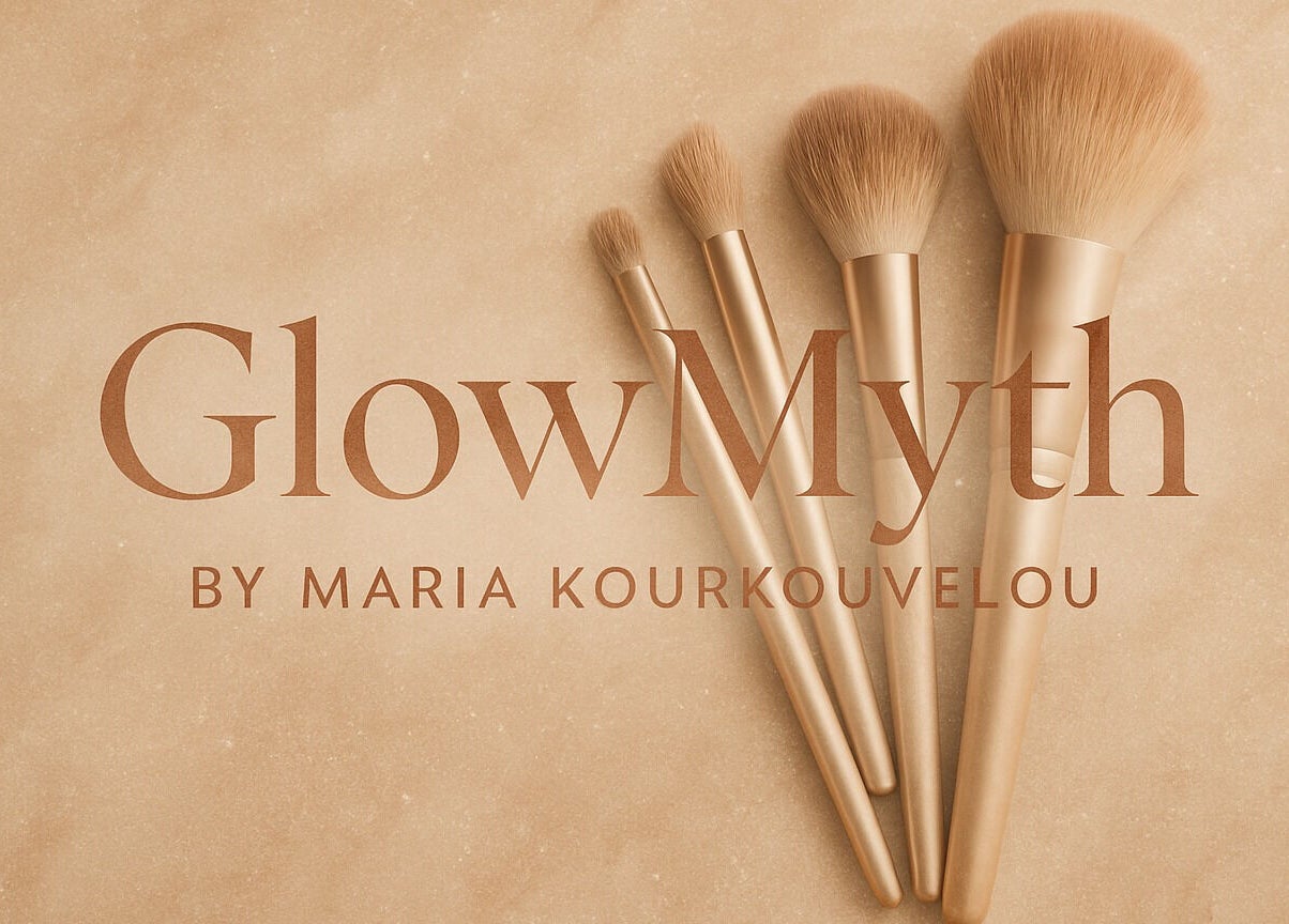 Elegant beauty brushes at Glow Myth by Maria Kourkouvelou, Featherstone, England, GB.