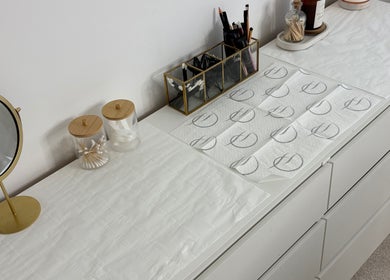 Elegant beauty station at SknandSculpt, Ely, England, GB featuring modern decor and makeup tools.