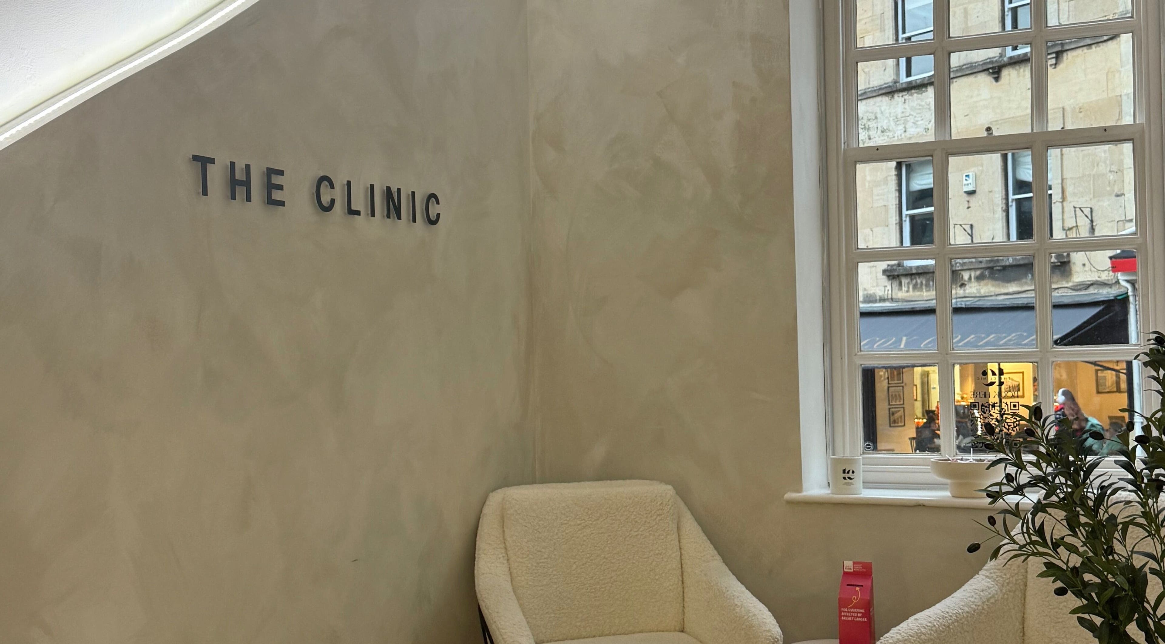 Inviting seating area at New Vision Aesthetics, Bath, England, GB showcasing plush chairs and serene decor.