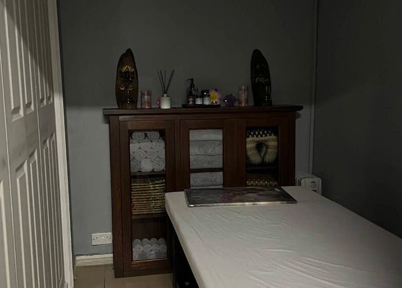 Relaxing massage room at Trust Thai Massage Therapy in Boston, Lincolnshire, Boston, England, GB.