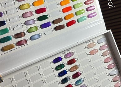 Vibrant nail polish palette at Annasofia Nails, Prados De Santa Rosa, Nuevo León, MX. Discover your style.