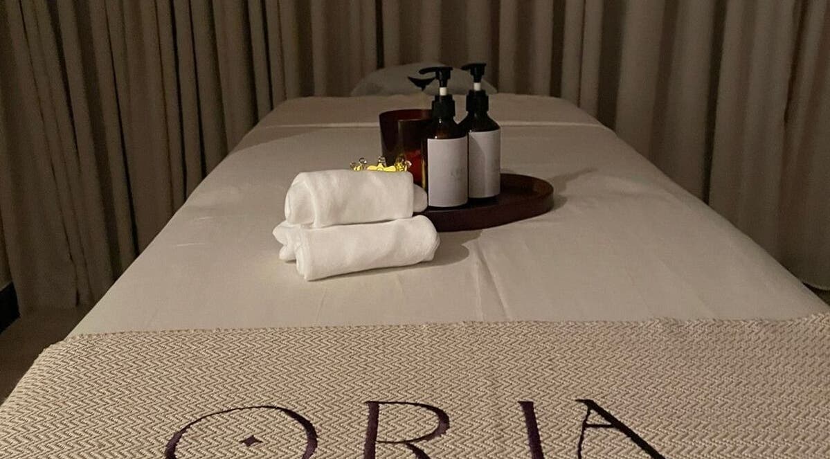 Luxury spa treatment table at Oria Spa Home Service, Riyadh, Riyadh Province, SA.