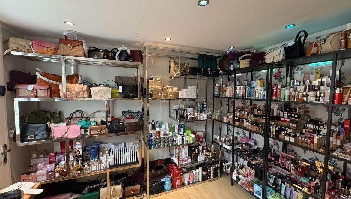 LuxuryCosmetics beauty products display, South Woodham Ferrers, England, GB.