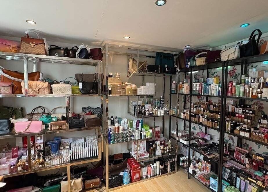 LuxuryCosmetics beauty products display, South Woodham Ferrers, England, GB.