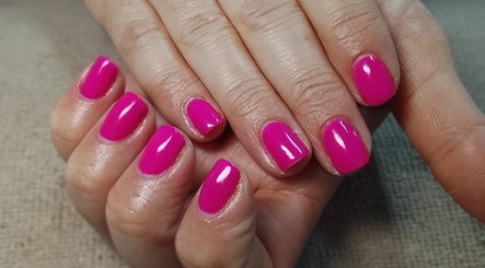 Bright fuchsia nails beautifully done at Lallie Nail Studio, Potchefstroom, North West, ZA.