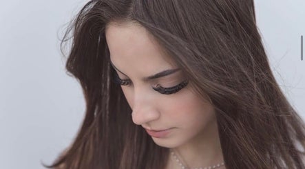 Close-up of woman with elegant lashes at Comfort Beauty, Christchurch, Canterbury Region, NZ.