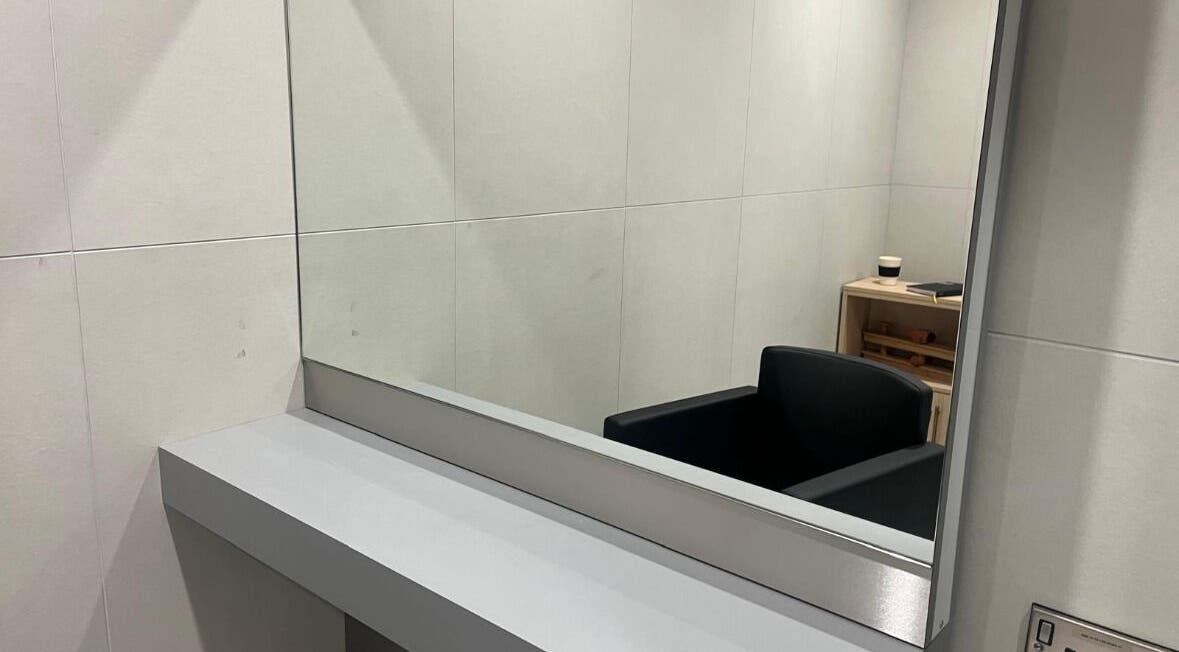 Modern styling station at Lorraines hair station, Dublin, County Dublin, IE, showcasing sleek design.