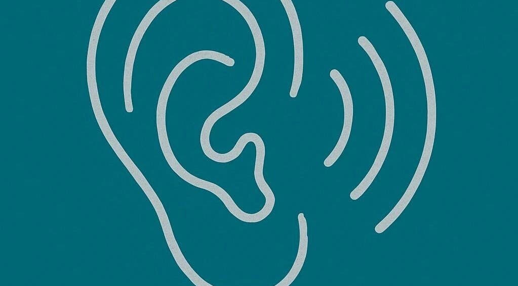 Stylized ear illustration representing Audiwell Ear Health, Kirkby In Ashfield, England, GB.